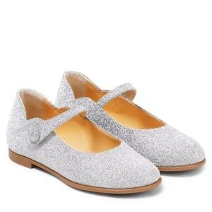 Christian Louboutin Sparkling Silver Kids Dress Shoes